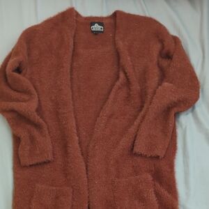 Cozy Rust Cardigan
